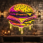 Golden Burger Lights - Fixtures LED neon sign product image