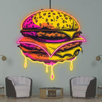 Golden Burger Lights - Fixtures LED neon sign product image