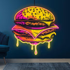Golden Burger Lights - Fixtures LED neon sign product image