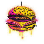Golden Burger Lights - Fixtures LED neon sign product image