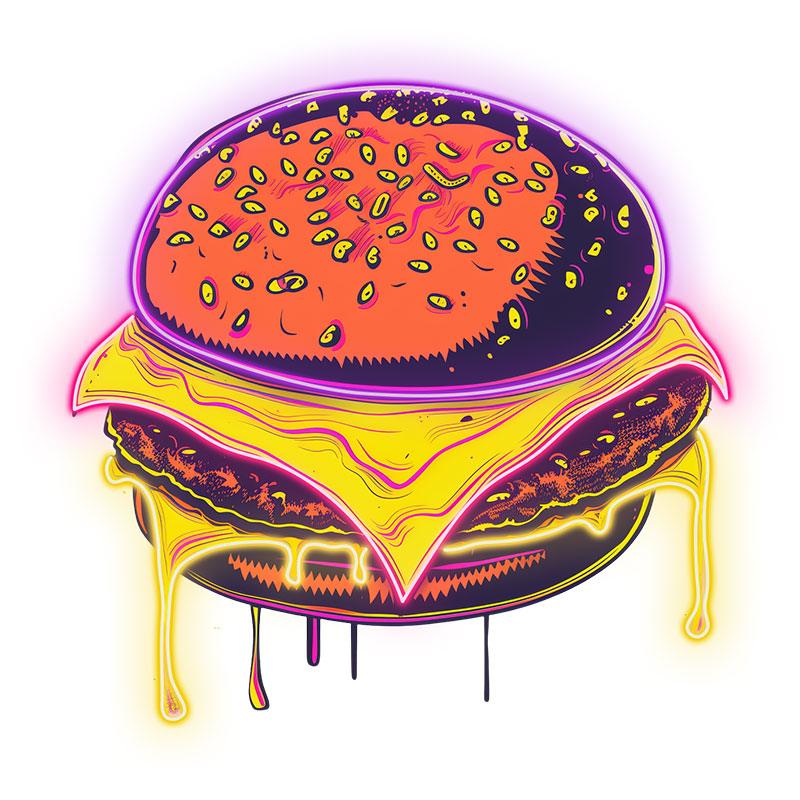 Sandwich Steak Big Burger Lights LED neon sign product image