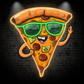 Funny Pizza Light - Sunglasses Smile LED neon sign by NeonCS