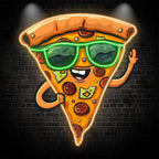 Funny Pizza Light - Sunglasses Smile LED neon sign by NeonCS