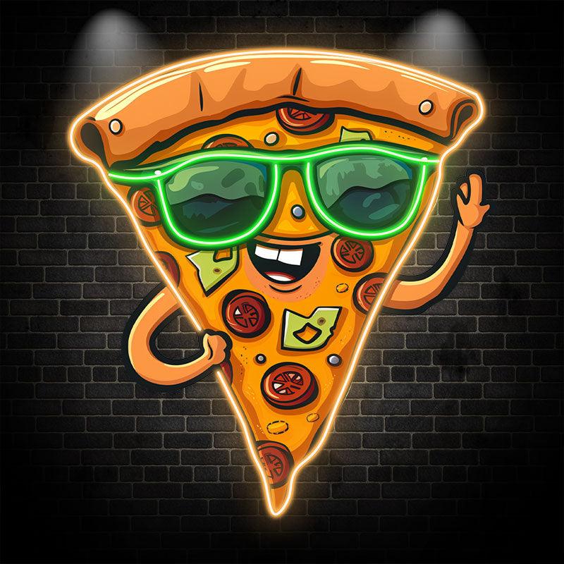 Funny Pizza Light - Sunglasses Smile LED neon sign by NeonCS