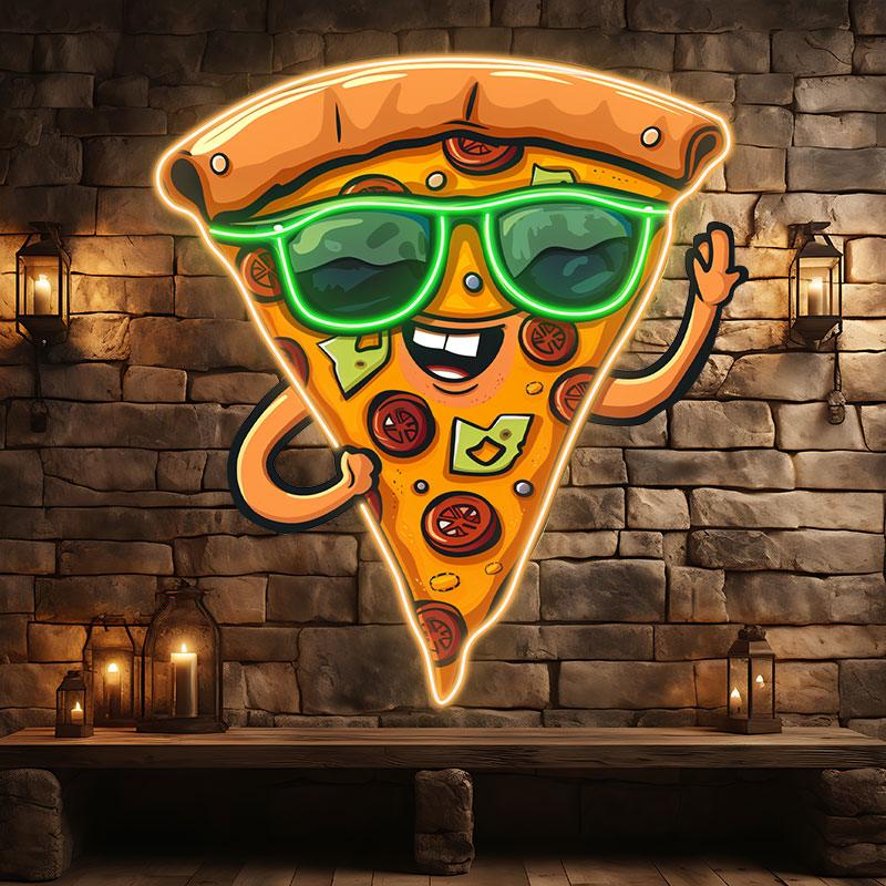 Funny Pizza Light - Sunglasses Smile LED neon sign product image