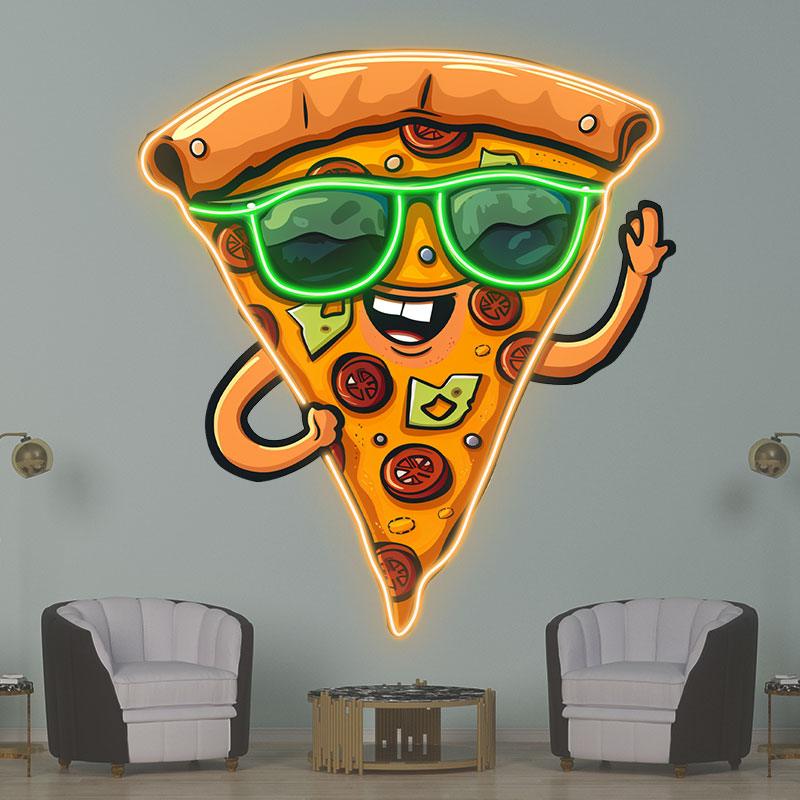 Funny Pizza Light - Sunglasses Smile LED neon sign product image