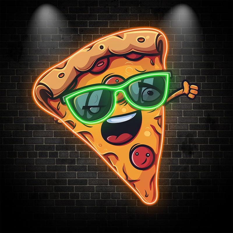 Funny Pizza Light - Sunglasses Smile LED neon sign by NeonCS