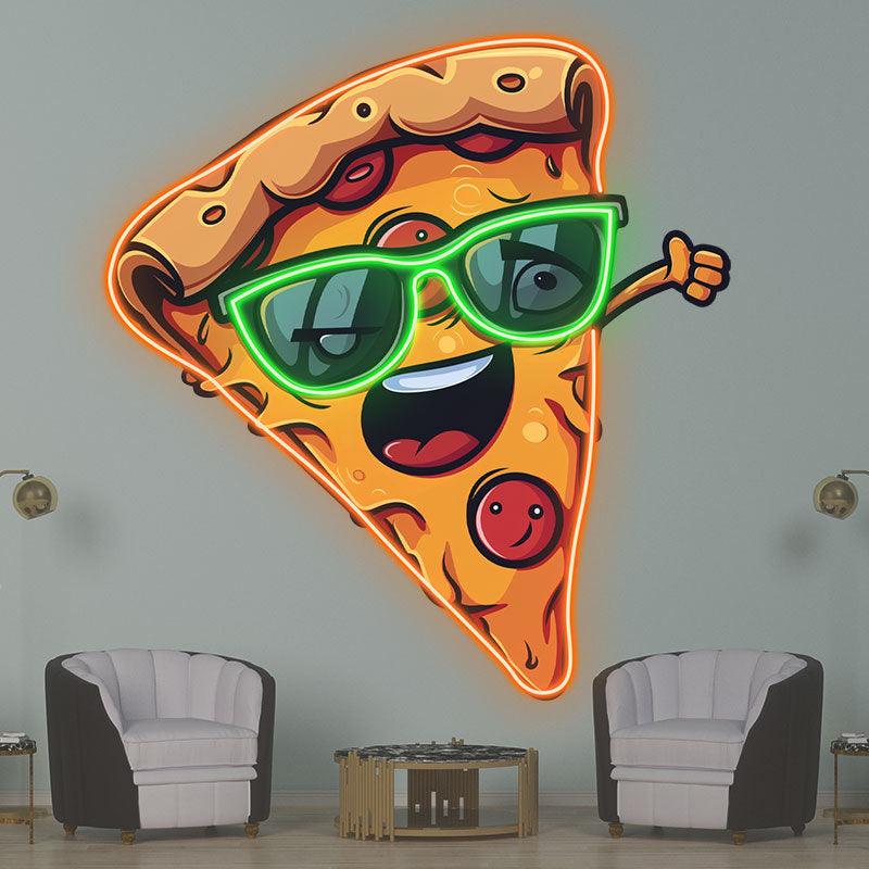 Funny Pizza Light - Sunglasses Smile LED neon sign product image