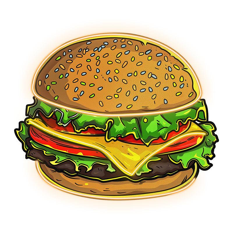 Golden Burger Lights - Vegetable & LED neon sign product image