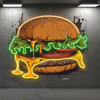 Golden Burger Lights - Juicy LED neon sign product image