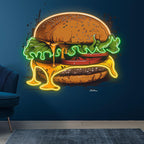 Golden Burger Lights - Juicy LED neon sign product image