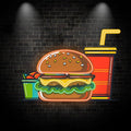 Burger & Coke Set - Creative Catering LED neon sign by NeonCS