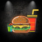 Burger & Coke Set - Creative Catering LED neon sign by NeonCS