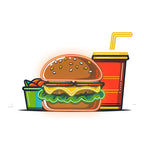 Burger & Coke Set - Creative Catering LED neon sign product image