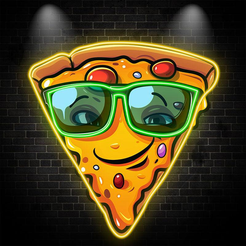 Smile Pizza Lights - Wear Green LED neon sign by NeonCS
