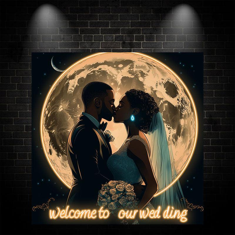 Romantic Wedding Bride and Groom LED neon sign by NeonCS