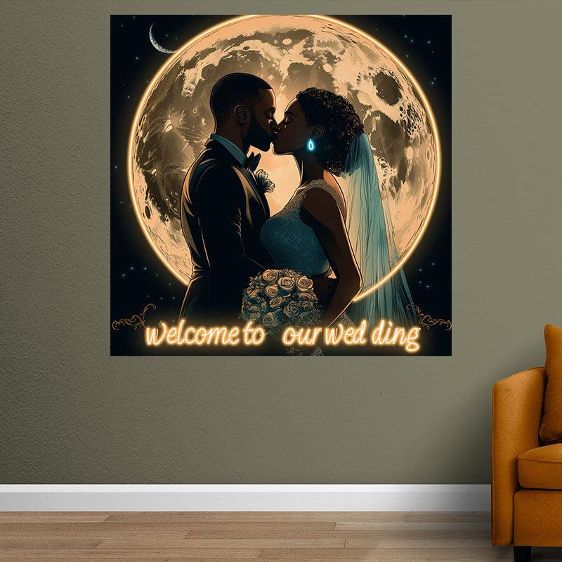 Romantic Wedding Bride and Groom LED neon sign product image