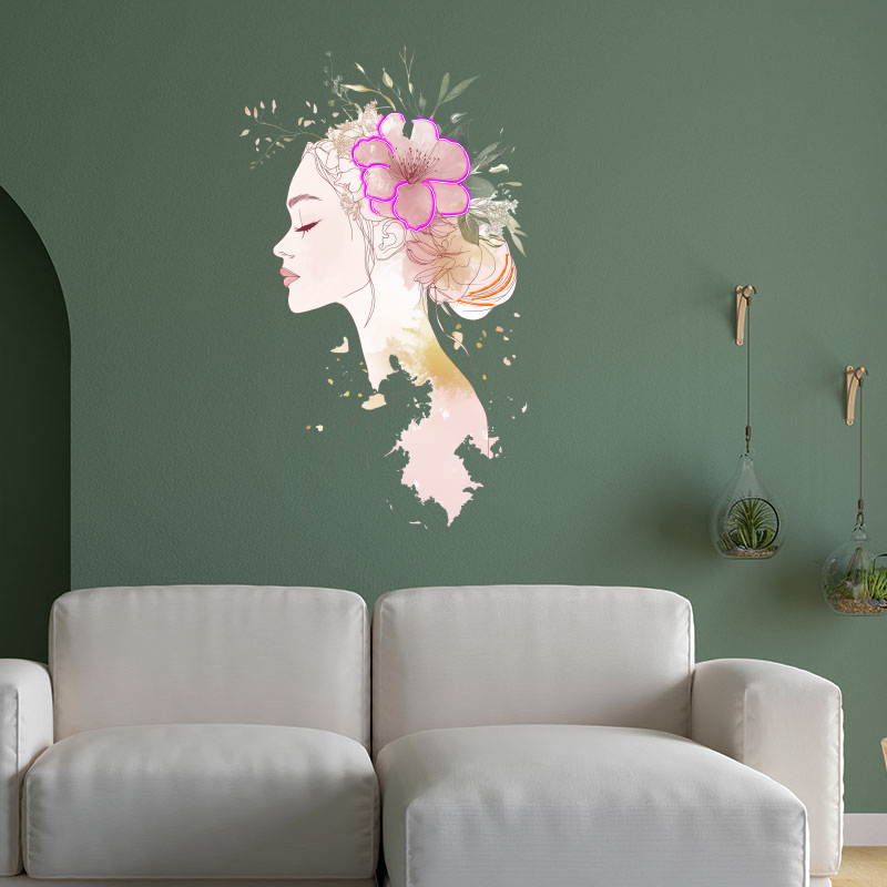 Beautiful Girl Custom Art Painting LED neon sign product image