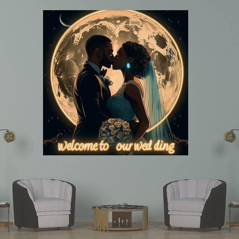 Romantic Wedding Bride and Groom LED neon sign product image