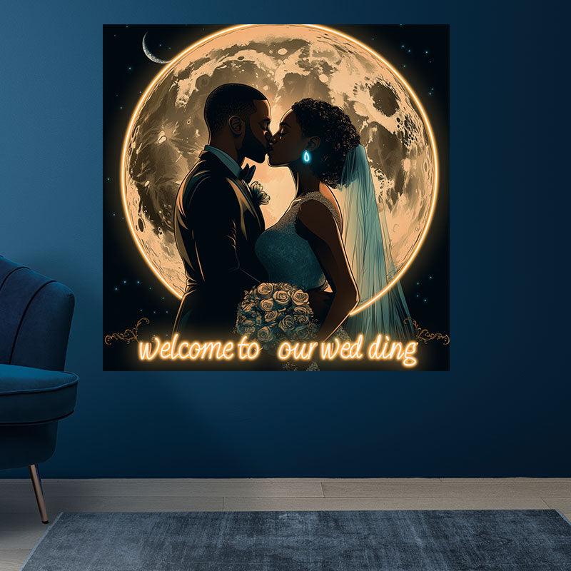 Romantic Wedding Bride and Groom LED neon sign product image