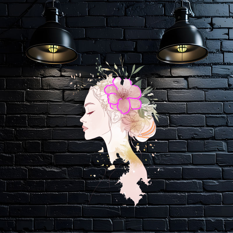 Beautiful Girl Custom Art Painting LED neon sign product image