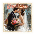 Square Photo Frame Bride & Groom LED neon sign product image