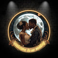 Golden Round Photo Frame Bride and LED neon sign by NeonCS
