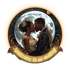 Golden Round Photo Frame Bride and LED neon sign product image