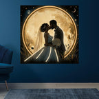 Square Wedding Bride and Groom Kissing LED neon sign product image