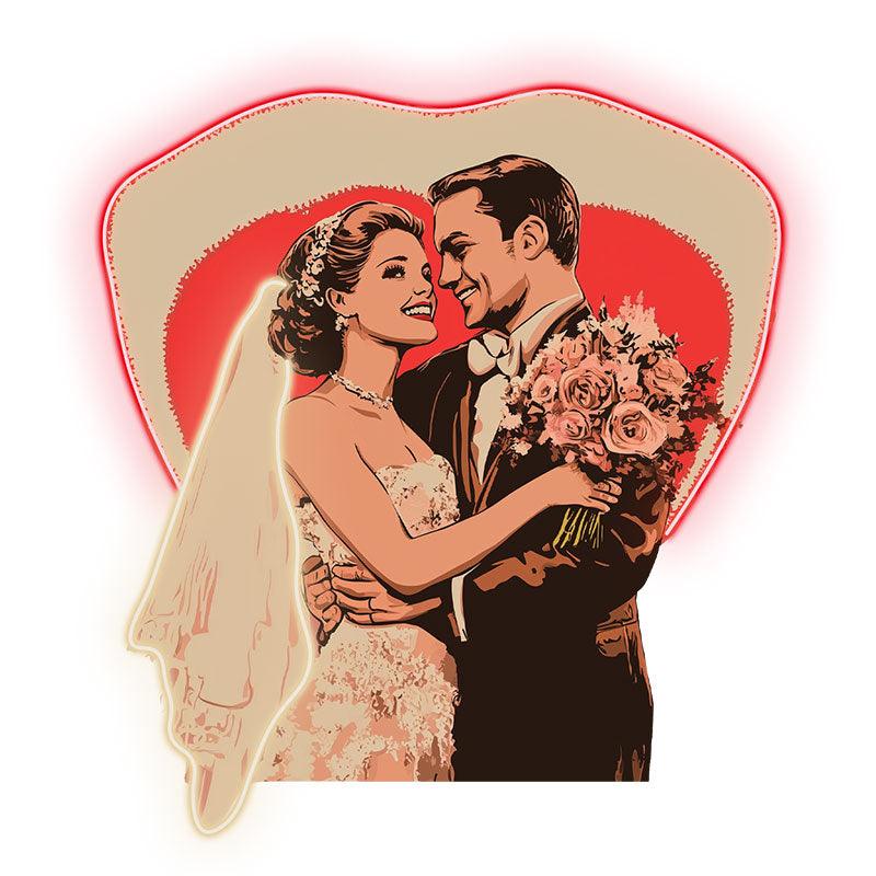 Bride and Groom Happy Embrace Happy LED neon sign product image