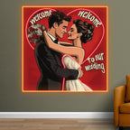 Square Photo Frame Bride and Groom LED neon sign product image