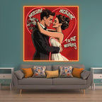 Square Photo Frame Bride and Groom LED neon sign product image