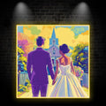 Square Photo Frame Bride and Groom LED neon sign by NeonCS