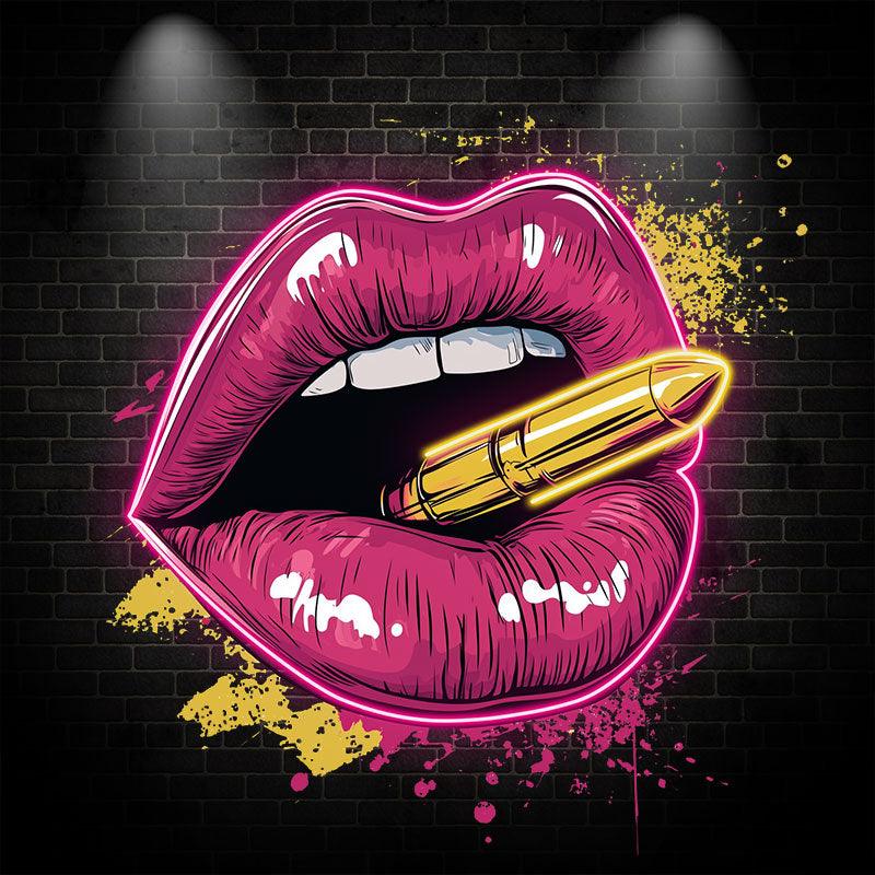 Red Lips Lights - Contains Bullet LED neon sign by NeonCS