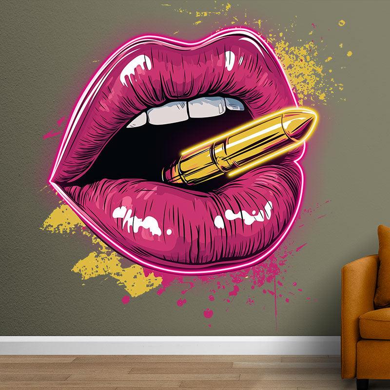 Red Lips Lights - Contains Bullet LED neon sign product image
