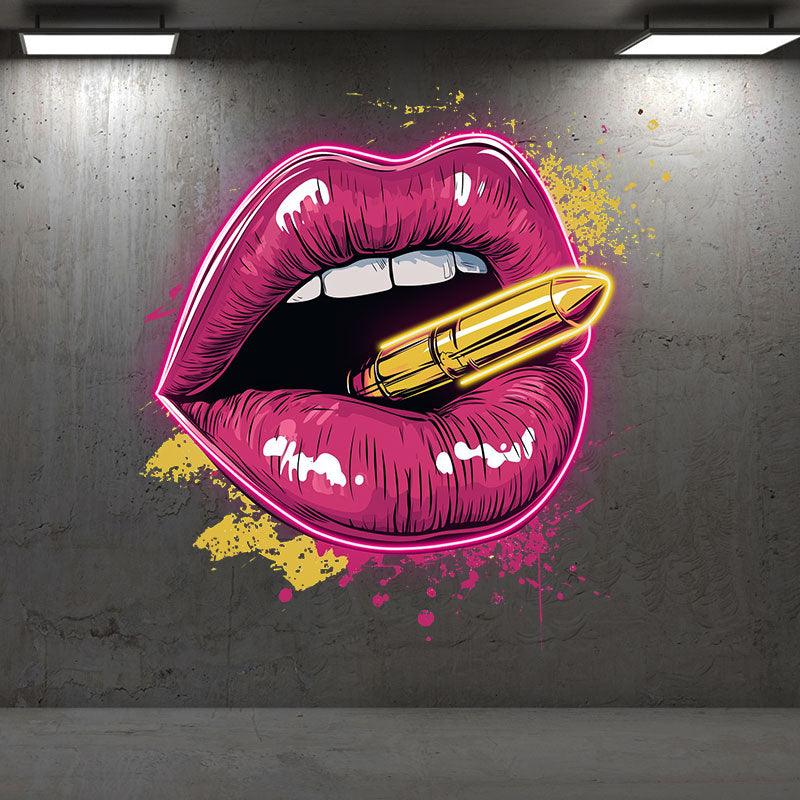 Red Lips Lights - Contains Bullet LED neon sign product image