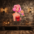 Cute Cartoon Beauty Lights - Red LED neon sign by NeonCS