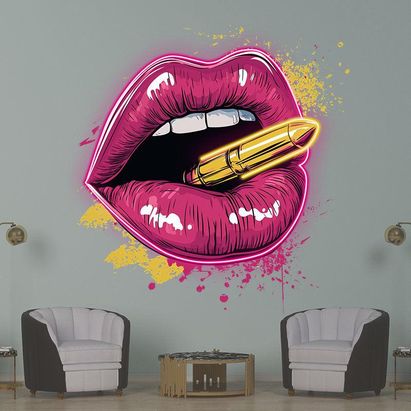 Red Lips Lights - Contains Bullet LED neon sign product image