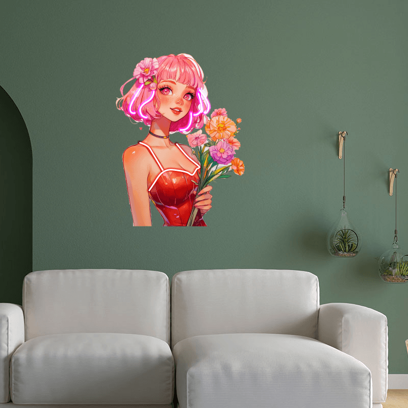 Cute Cartoon Beauty Lights - Red LED neon sign product image