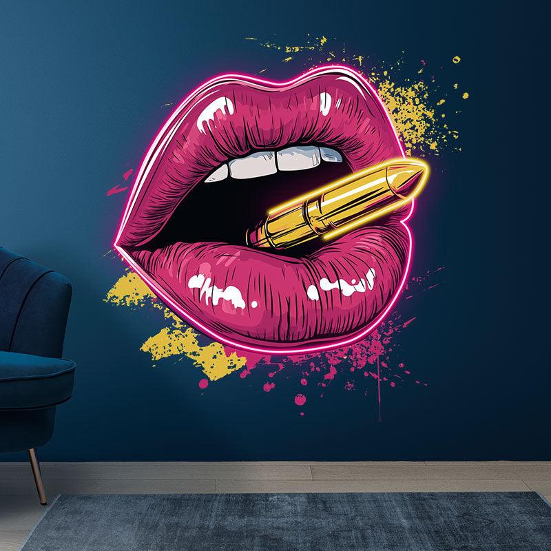 Red Lips Lights - Contains Bullet LED neon sign product image