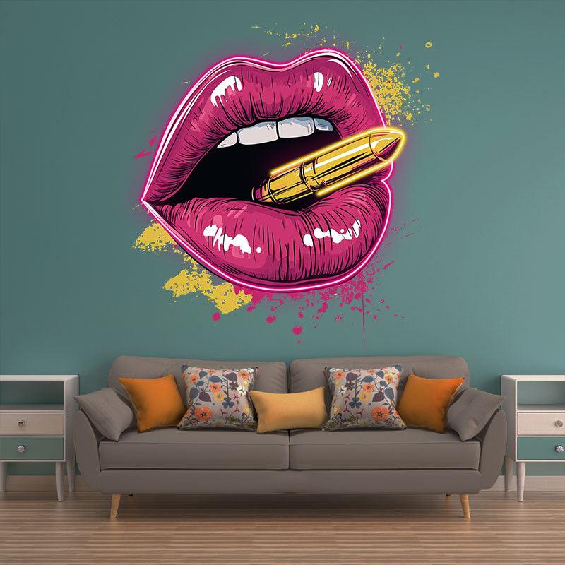 Red Lips Lights - Contains Bullet LED neon sign product image