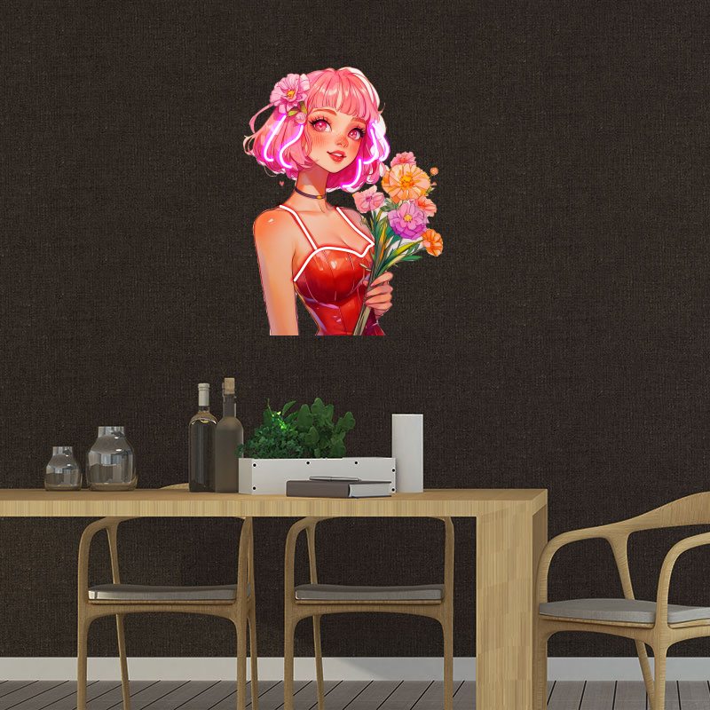 Art Painting Girls Japanese Anime LED neon sign product image