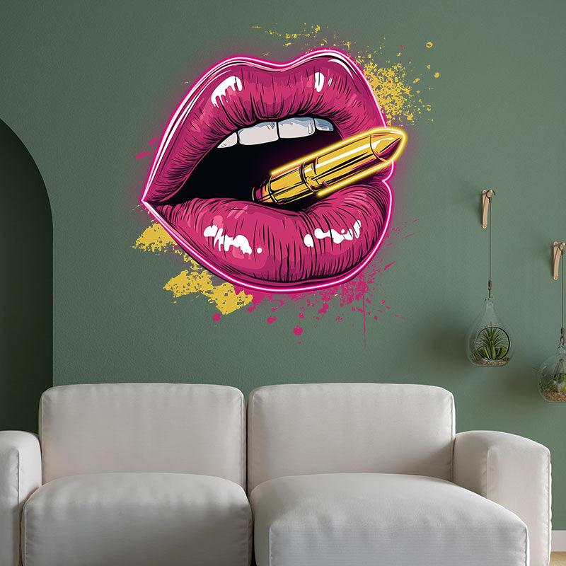 Red Lips Lights - Contains Bullet LED neon sign product image