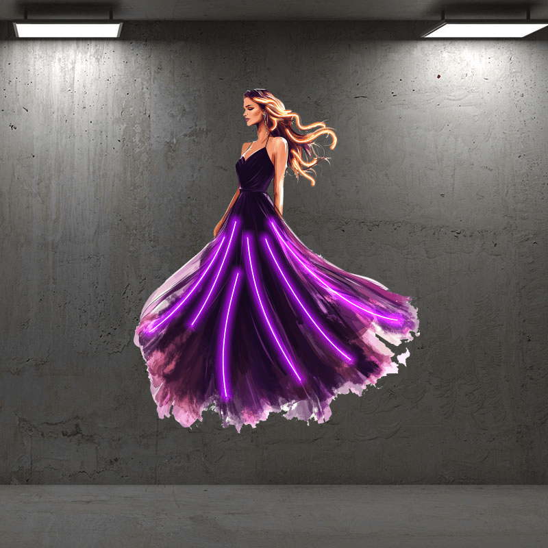 Europe and America Beauty Purple Long LED neon sign product image