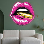 Red Lips - Contains Bullet Design LED neon sign product image