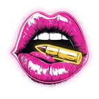 Red Lips - Contains Bullet Design LED neon sign product image