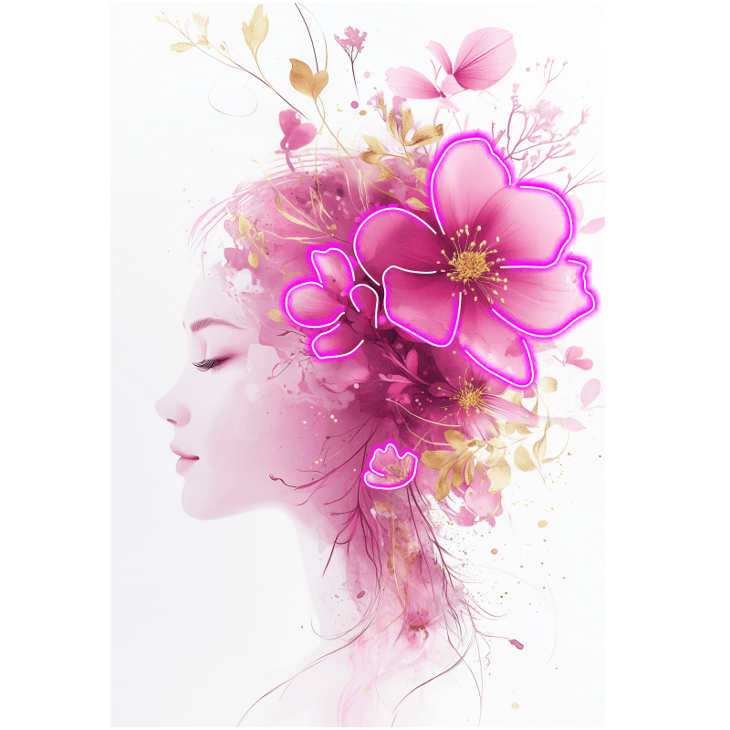 European and American Beauty Profile LED neon sign product image