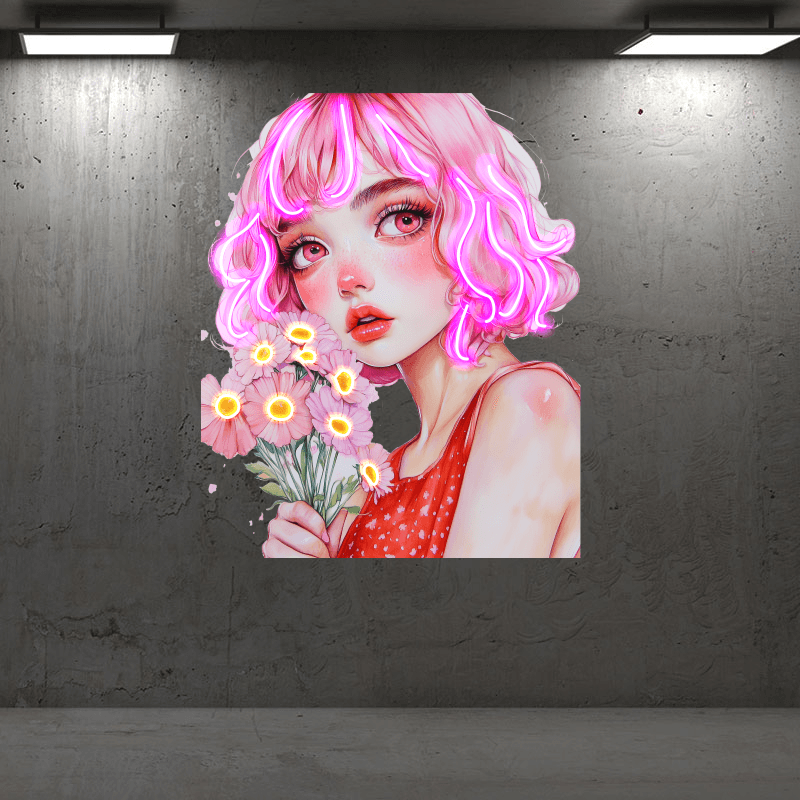European and American Cartoon Beauties LED neon sign product image