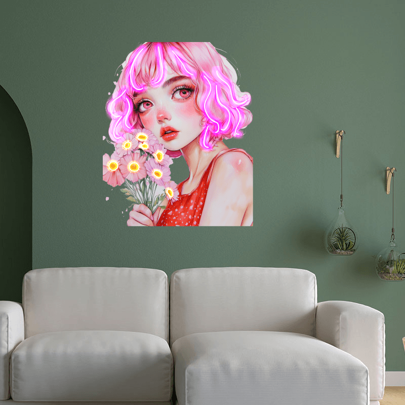 European and American Cartoon Beauties LED neon sign product image