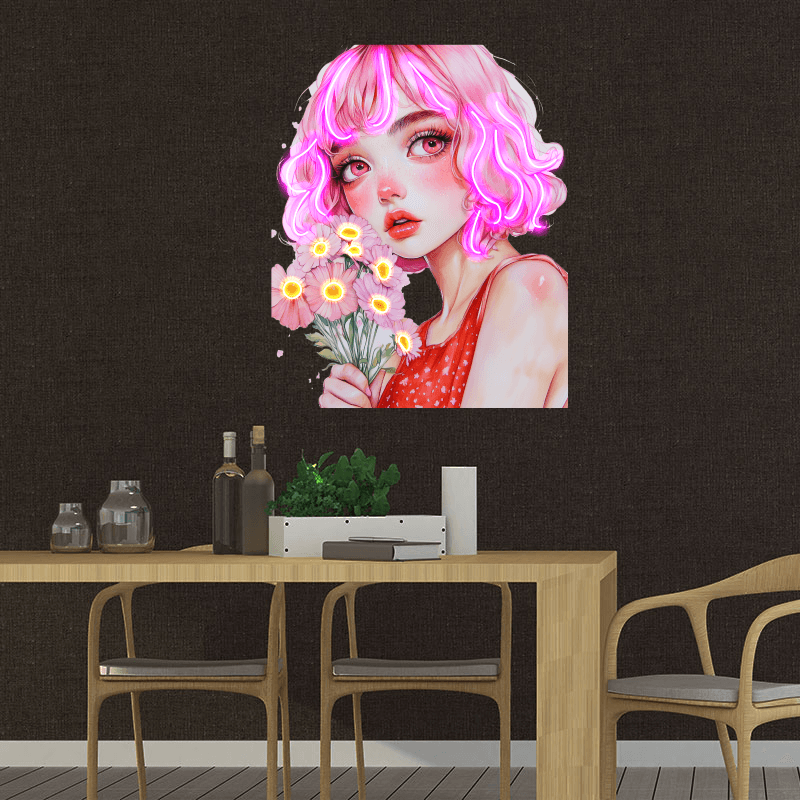 European and American Cartoon Beauties LED neon sign product image